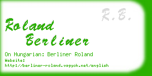 roland berliner business card
